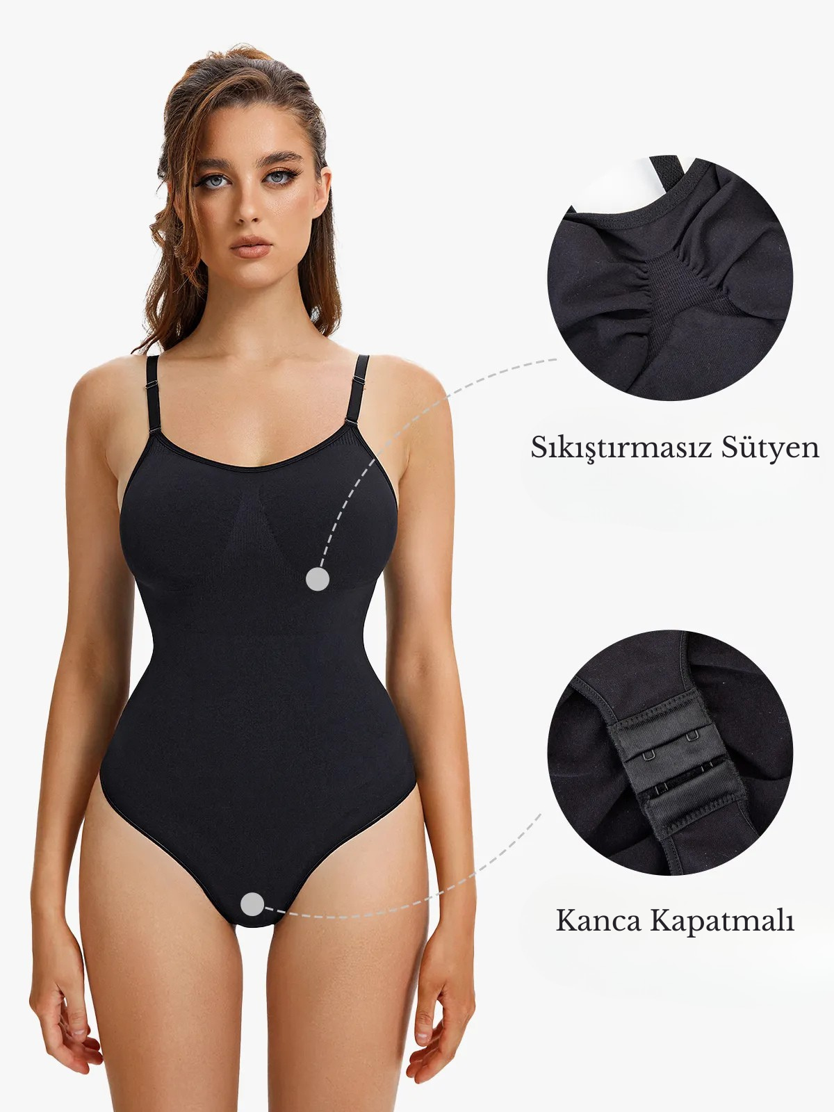 Nebility Kadın Vücut Şekillendirici Korse Sırtı Açık Body Suit
