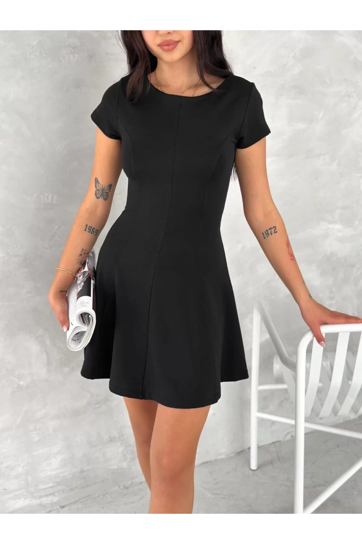 Modern Series - Kısa Kollu Mini Elbise